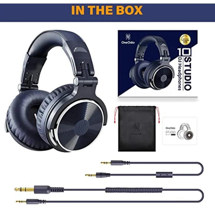 OneOdio OneOdio Pro-10 DJ Over Ear Kopfhörer Kabelgebunden Stereo Blau High-R Kopfhörer – Bild 6