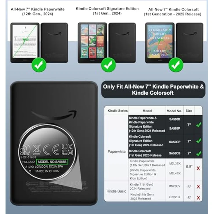 MoKo 3 Stück Blendfreie Displayschutzfolie für Kindle Paperwhite 12. Gen (2025/2026) & Colorsoft (2024), Kratzfest, Anti-Fingerabdruck, Matt, 7 Zoll – Bild 2