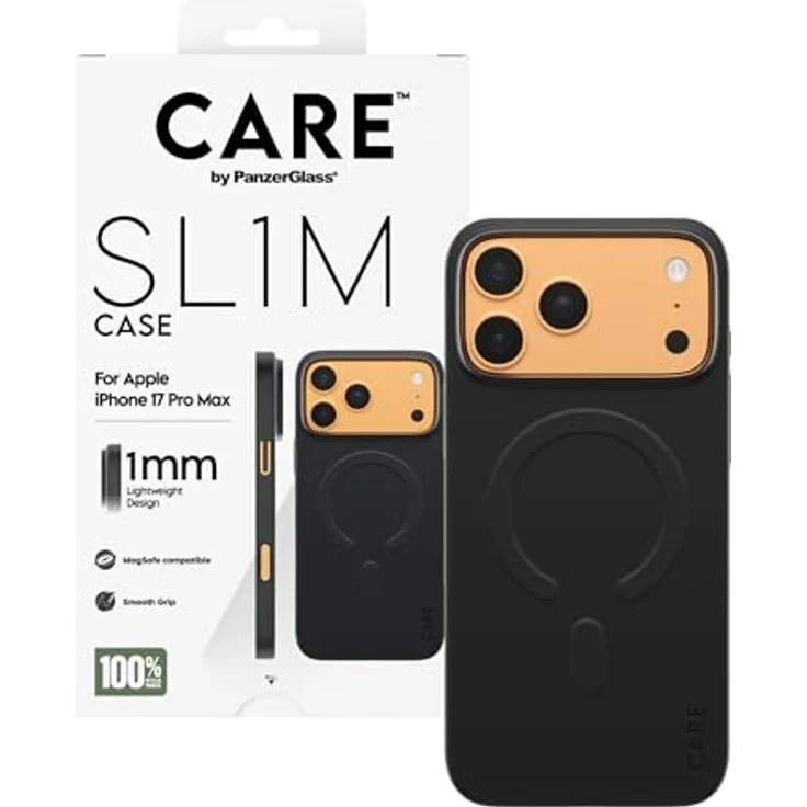 PanzerGlass Care SL1M Case Black für iPhone 17 Pro Max, MagSafe-kompatibel, fallsicher, kratzfest, aus 100% recyceltem Kunststoff – Bild 5