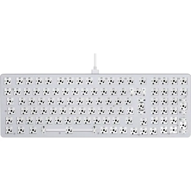 Glorious Gaming GMMK 2 Full Size (96%) Barebones (Frame Only) – Mechanisches Gaming-Tastaturgrundgerüst, Aluminium, RGB, International/ISO Layout - Weiß - Preisvergleich