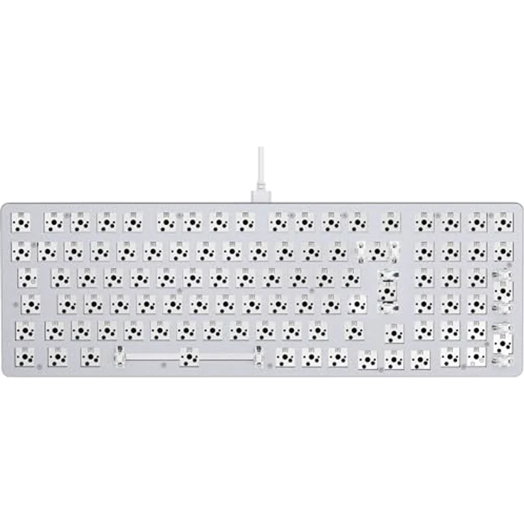 Glorious Gaming GMMK 2 Full Size (96%) Barebones (Frame Only) – Mechanisches Gaming-Tastaturgrundgerüst, Aluminium, RGB, International/ISO Layout - Weiß - Preisvergleich – Bild 1