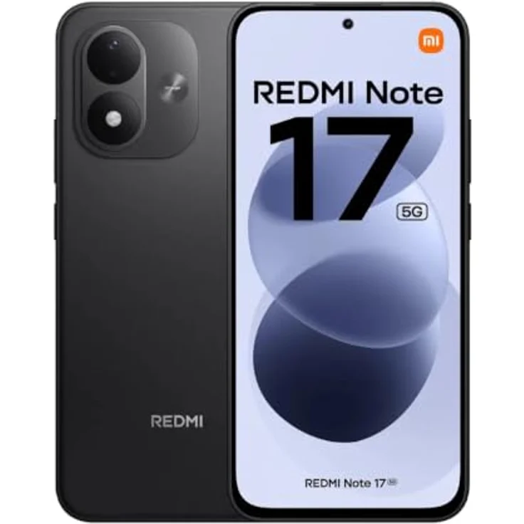 XIAOMI Redmi Note 17 5G, Smartphone mit 6 GB RAM und 256 GB Speicher, Schwarz, Dual SIM – Bild 1