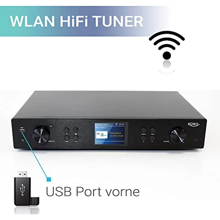 Xoro HFT 440 Digitaler HiFi Tuner mit WLAN- und DAB+-UKW-Antenne – Bild 5