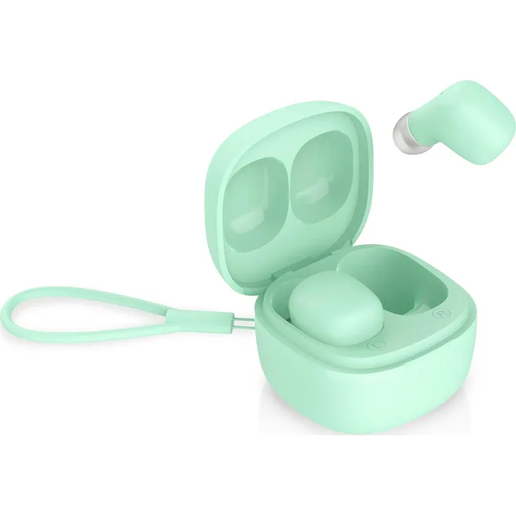 Niceboy HIVE Smarties, Kabellose In-Ear-Kopfhörer mit Bluetooth 5.3, IPX4 Spritzwasserschutz, grün-minze