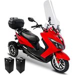 Rolektro Maximus MX3 E-Trike Elektromobil 25 km/h - 1500W Elektromoped für 2 Erwachsene - E-Moped 2 herausnehmbare Lithium Akkus - 3-Rad E-Mofa 140km Reichweite - Senioren-E-Dreirad Zulassung