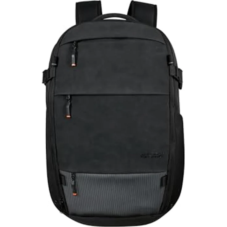 American Tourister Pacepro Laptop Rucksack 17.3 Zoll, organisiertes Fachsystem, Regenschutz mit reflektierenden Details, erweiterbar, Smart Sleeve – Schwarz (Flash Black), 31.5/38 L – Bild 3