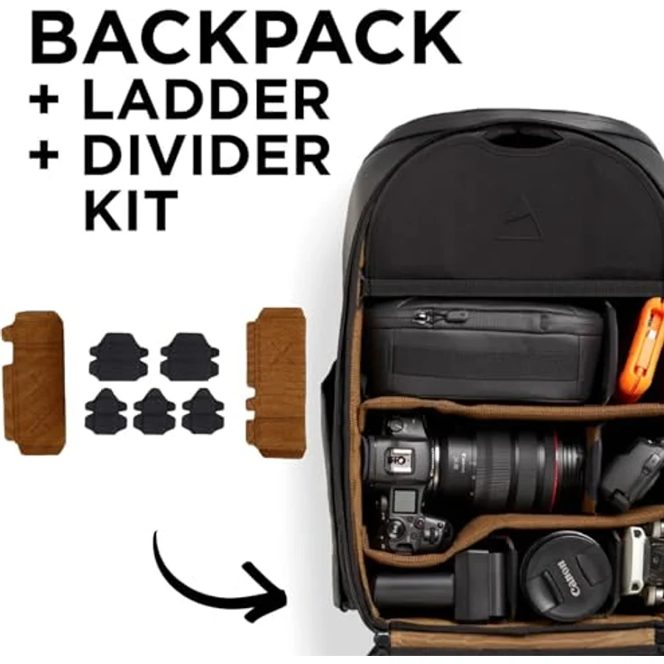 Gomatic PM Daypack Kameratasche, 25L Volumen, Schwarz – Bild 2