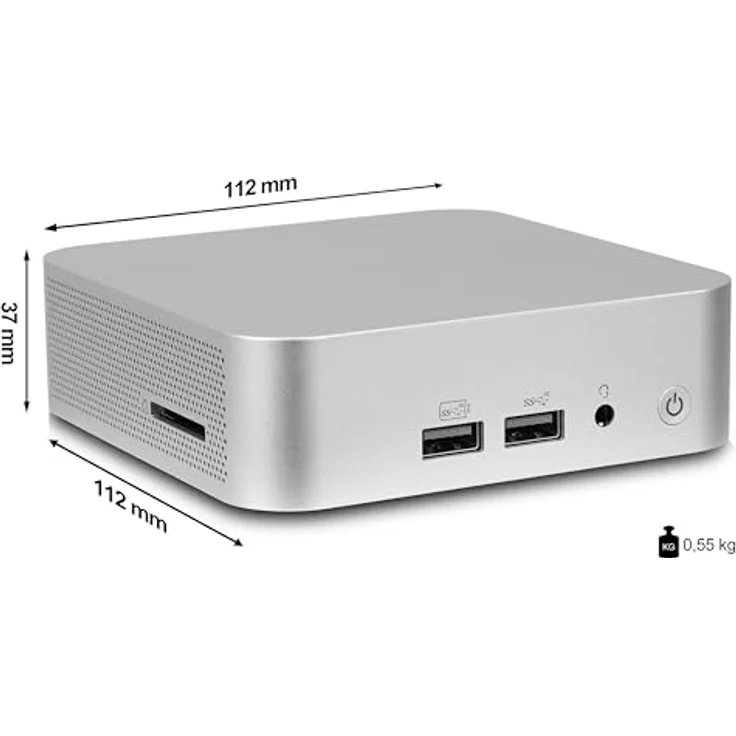 Ankermann Ank-IX Ryzen 7 Mini PC, AMD Ryzen 7 6800, 16GB DDR5 RAM, 1TB NVMe SSD, Windows 11 Pro, WLAN & Bluetooth 5.2, MS Office 2024 – Bild 3