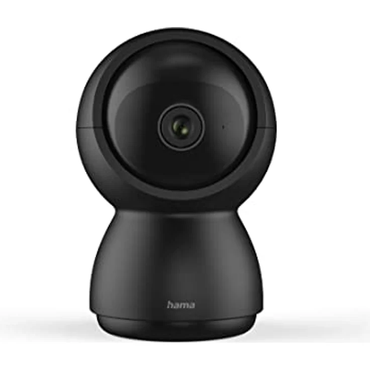 Hama Überwachungskamera innen WLAN (schwenkbare, neigbare WLAN Kamera mit App, Nachtsicht, Aufzeichnung, Bewegungsmelder, Gegensprechanlage, auch als Haustierkamera, Babyphone, 1080p, 128GB) schwarz – Bild 2