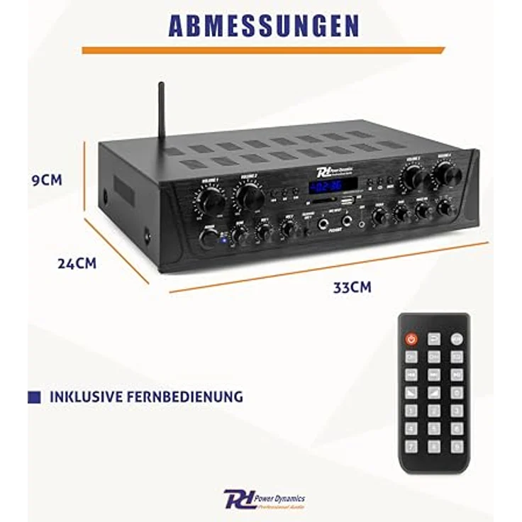 Power Dynamics PV240BT 4-Zonen-Audio-Verstärkersystem 400W – Bild 8