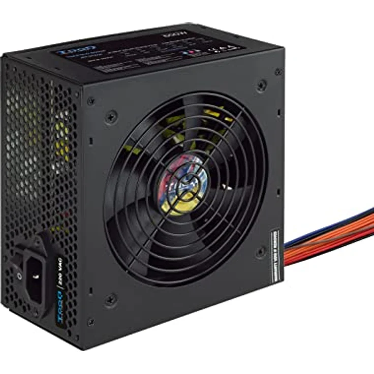 TOOQ TQAPOLO-600SP, 600 W ATX-Netzteil mit aktivem PFC und 140-mm-Lüfter, Schwarz – Bild 1