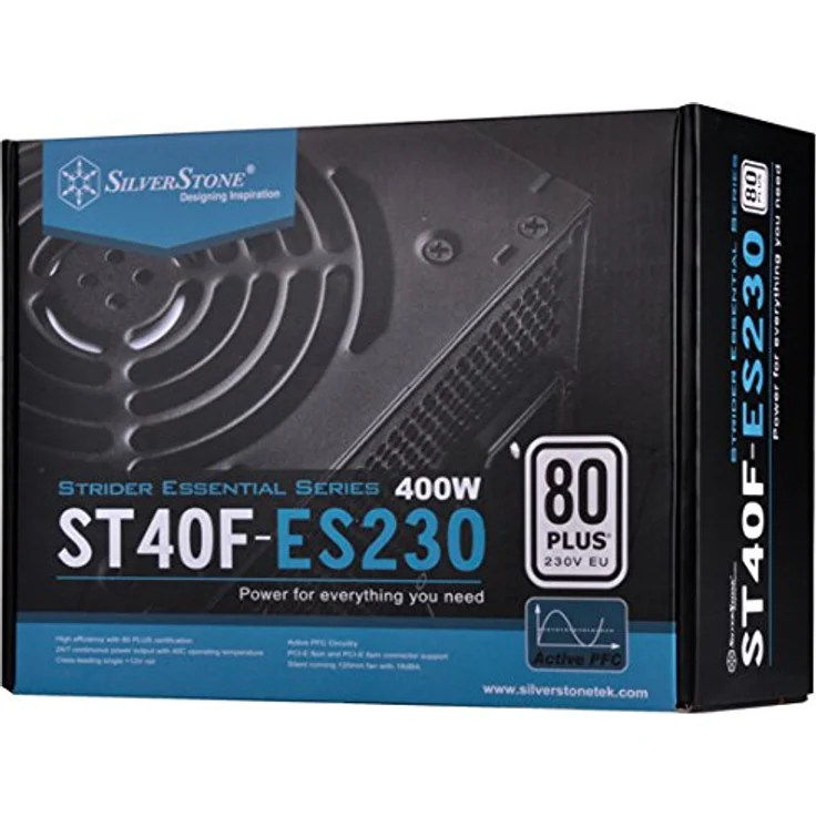 SilverStone SST-ST40F-ES230 - Strider Essential Serie, 400W 80 Plus 230V EU ATX flüsterleises PC-Netzteil mit 120 mm-Lüfter – Bild 11