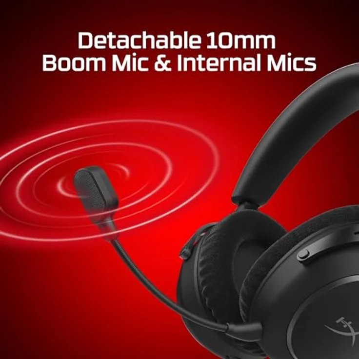 HyperX Cloud Alpha 2, Wireless Gaming Headset mit 250 Stunden Akkulaufzeit und 53-mm-Doppelkammer-Treibern, Schwarz – Bild 9