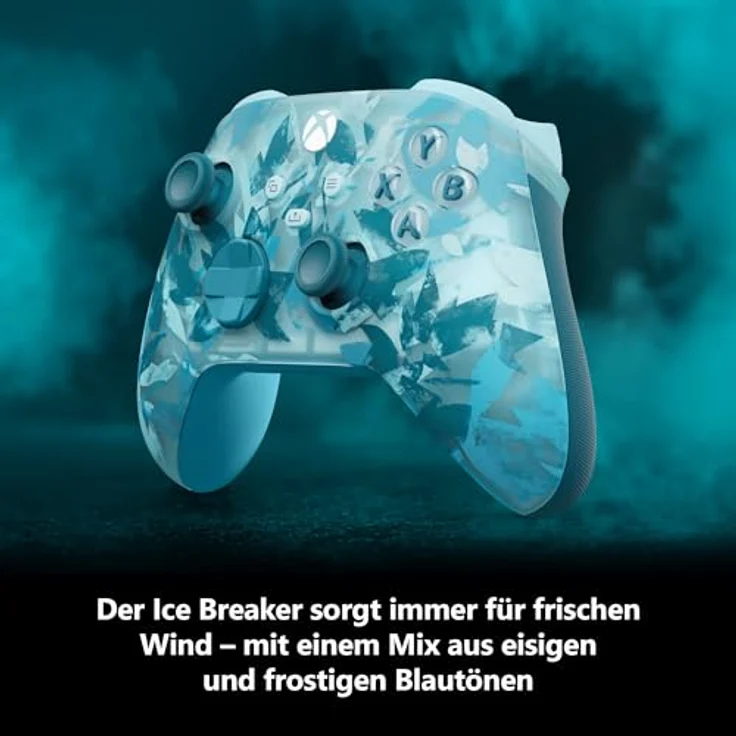 MICROSOFT Xbox Ice Breaker Special Edition Wireless Controller, Blau/Mehrfarbig, für Series, Android, MAC, PC, Series S, X mit strukturierten Triggern und gummierten Griffe – Bild 2