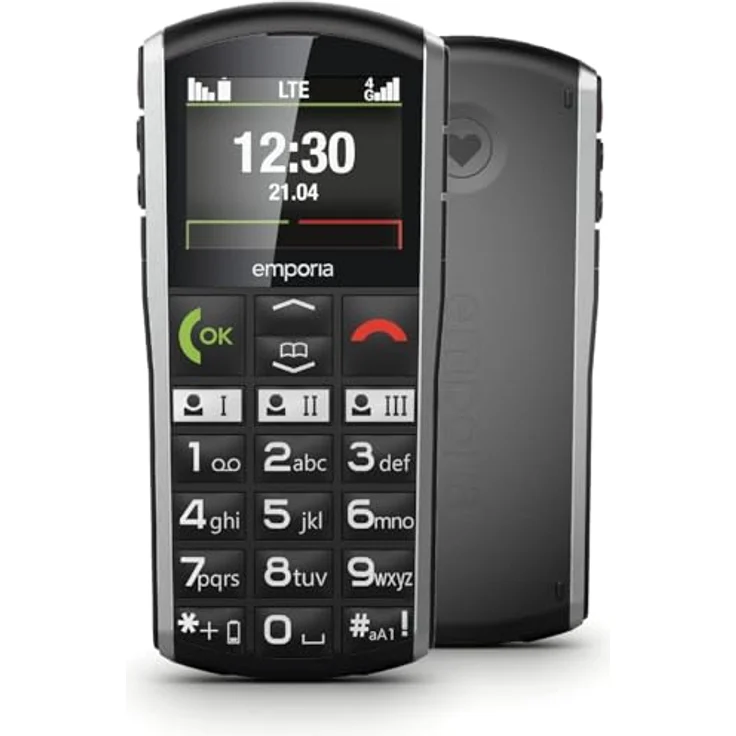 Emporia emporiaSIMPLICITY-LTE, Tastenhandy für Senioren mit Notruftaste, extra großen Tasten, leichte Bedienung, Schwarz – Bild 2