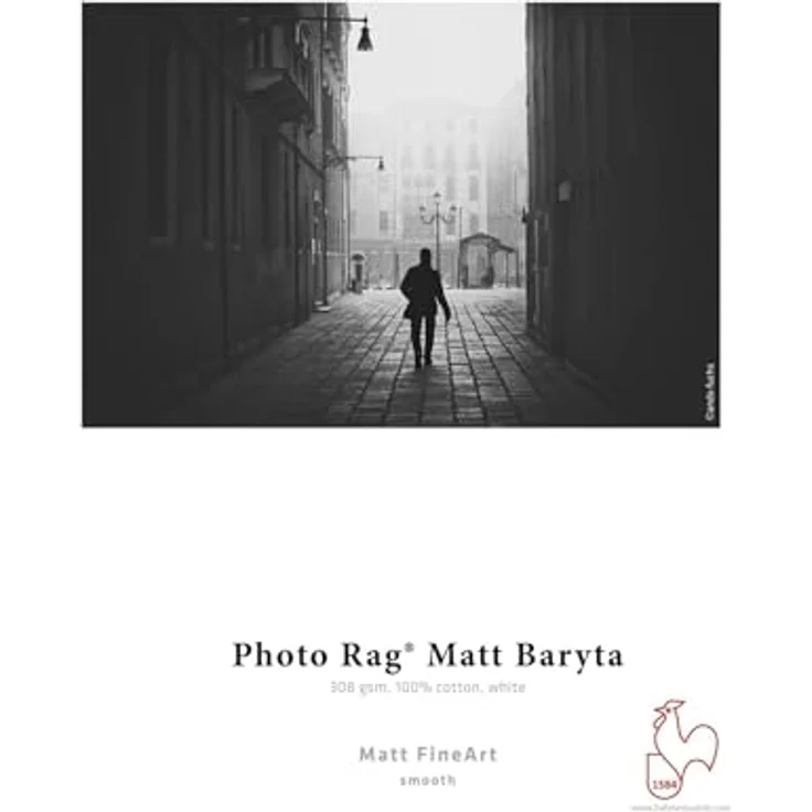 Hahnemühle Photo Rag® Matt Baryta, mattes Inkjet-Fotopapier, 100% Baumwolle, 308 g/m², weiß – Bild 2