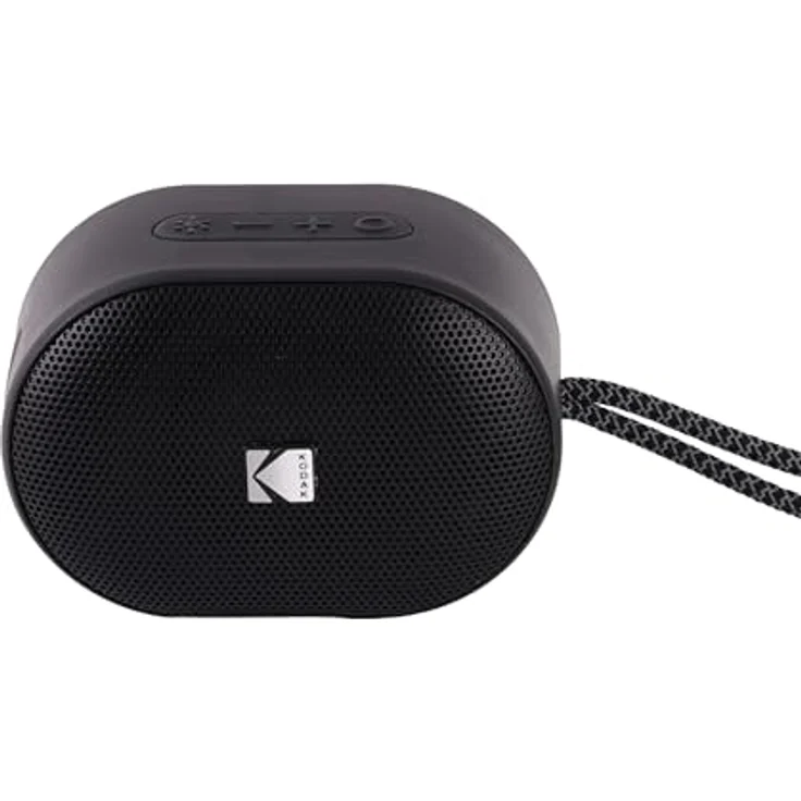 KODAK PWS-2234, Tragbarer Bluetooth-Lautsprecher mit IPX6 wasserdichter Bauweise, immersivem Klang und 9,5 Stunden Akkulaufzeit, Schwarz – Bild 2