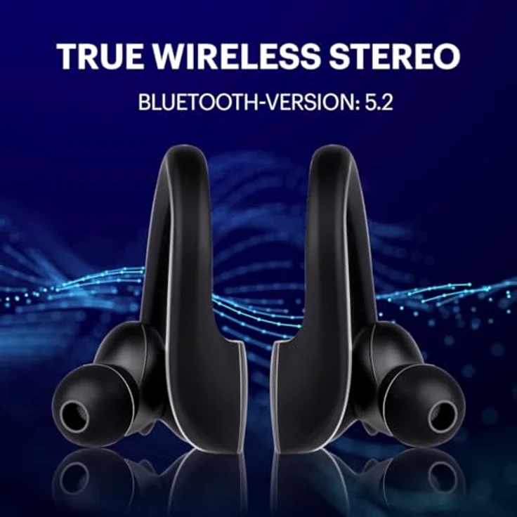 Grundig True Wireless Sport-Kopfhörer mit Bluetooth, bis zu 30 Std. Spielzeit, USB-C Schnellladung, bequemer Sitz – Bild 7