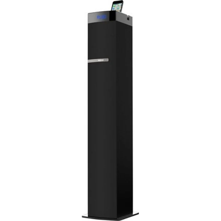 Akai SS026A-KASTOR, Säulenlautsprecher mit 80 W Leistung, Bluetooth, USB/SD-Eingang, Fernbedienung, Schwarz