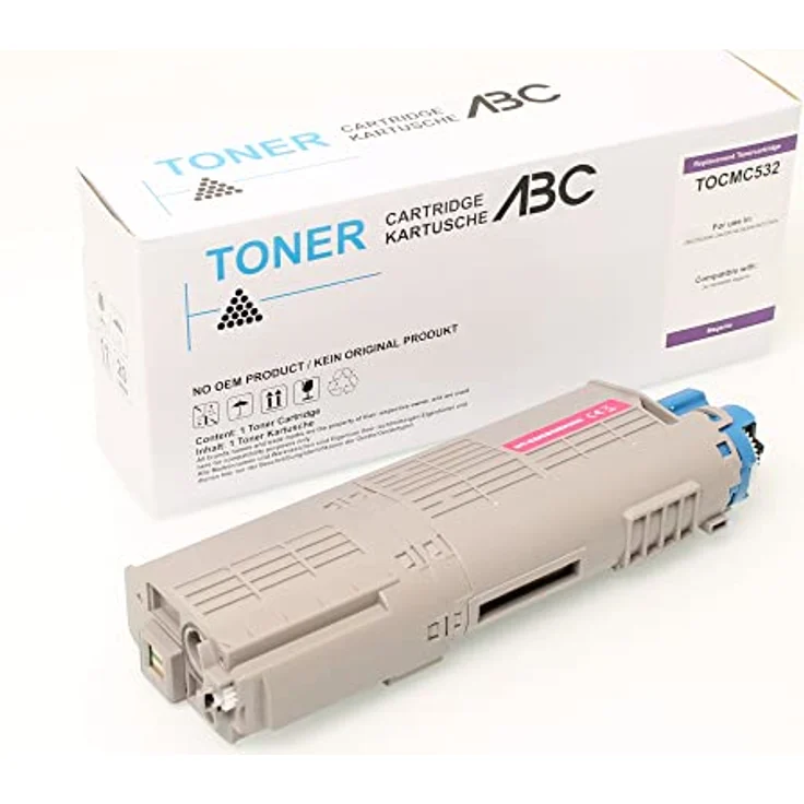 ABC Tonerkartusche 46490406, Kompatibler Toner in Magenta für Oki C532/C532DN/C542, Seitenleistung 6000 Seiten – Bild 1