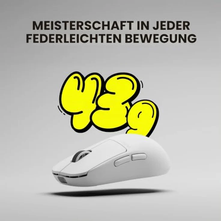Pulsar X2H CRAZYLIGHT Medium Wireless Gaming Maus, 32.000 DPI, 8K Polling, Uyuni White – Bild 3