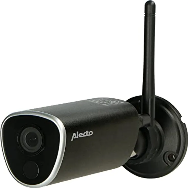 Alecto DVC216IP WLAN IP Kamera - Schwenkbare Überwachungskamera Außen - IP66 Wasserbeständig- IR Nachtsicht - Bewegungsmelder - Micro-SD - LAN - schwarz