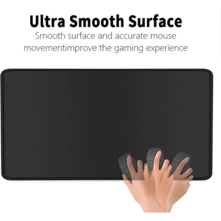 Rcege Gaming-Mauspad 600x300mm, Große Schreibtischunterlage mit genähten Kanten, Wasserresistent und rutschfester Unterseite – Bild 4