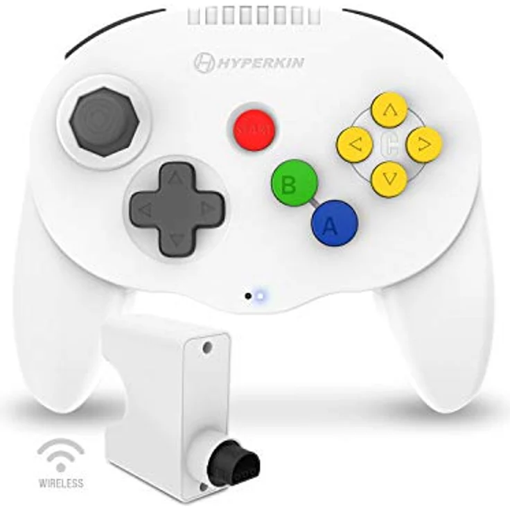 Hyperkin Admiral Premium Wireless Controller für Nintendo 64, kabellos, weiß, mit leistungsstarkem Analog-Joystick und wiederaufladbarem Akku – Bild 3