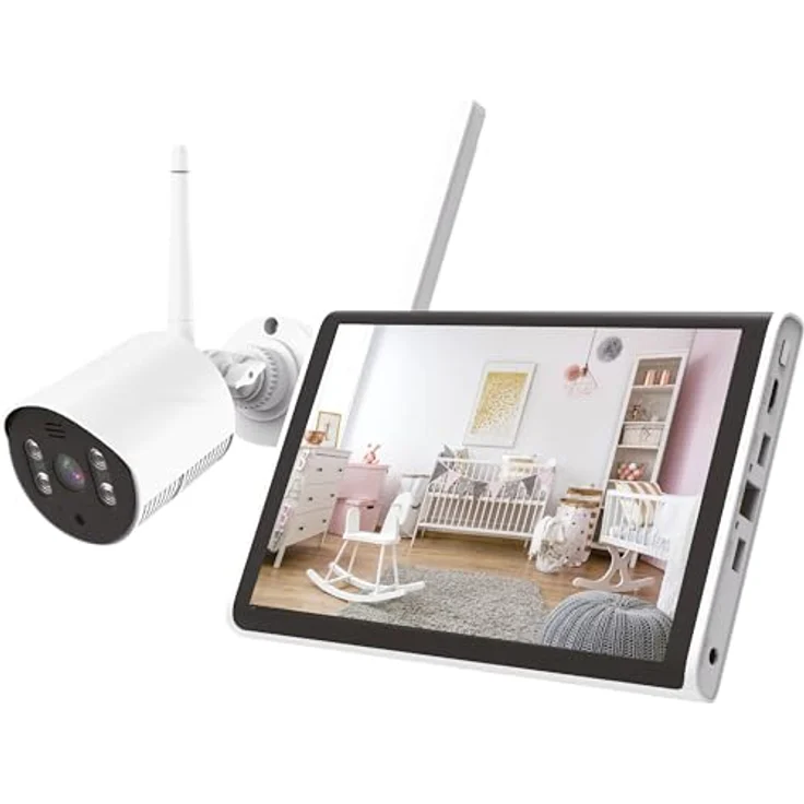 Megasat HS 260 Kameraset, 3MP PVR Videoüberwachung mit WLAN, 10m Nachtsicht, 10.1 Zoll Monitor, wetterfest – Bild 1