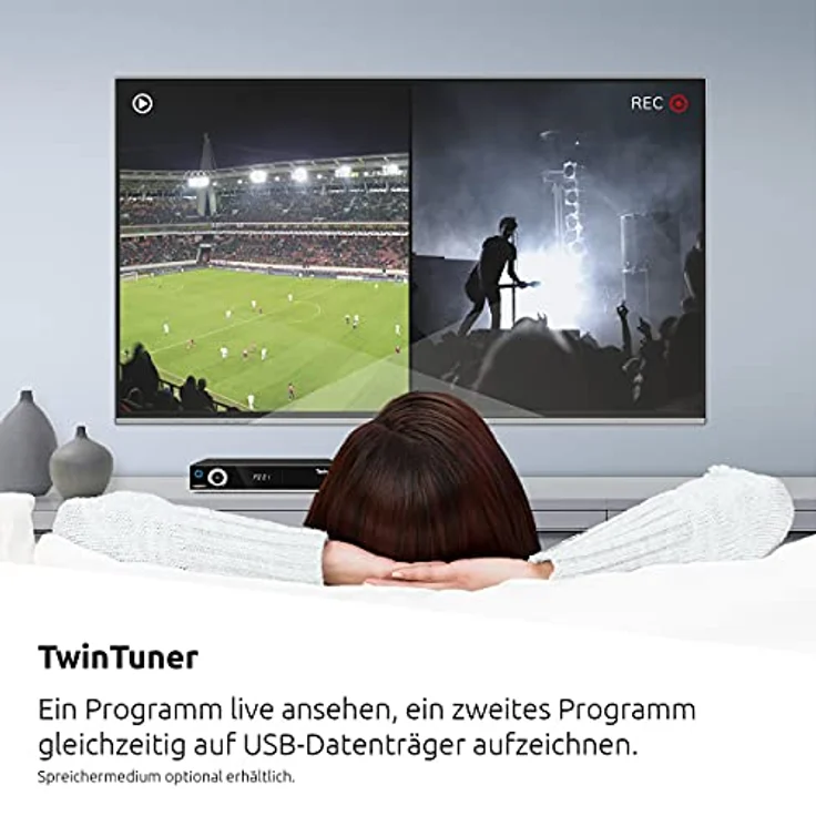 TechniSat DIGIT ISIO S3 - HD Sat-Receiver mit Twin-Tuner (HDTV, DVB-S2, PVR Aufnahmefunktion via USB oder im Netzwerk, HbbTV, CI+, HDMI, App-Steuerung, UPnP-Livestreaming) schwarz 28,6 x 15,5 x 4,6 cm – Bild 3