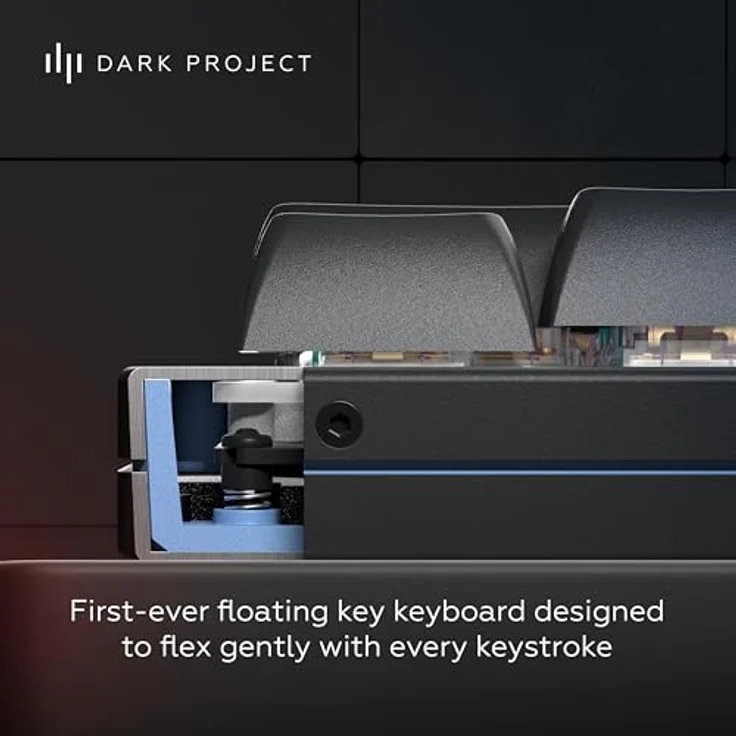 Dark Project Dpkb Midnight 87 Ansi (US), RGB Gaming Tastatur mit 87 Tasten und Aluminium-Gehäuse, schwarz – Bild 4