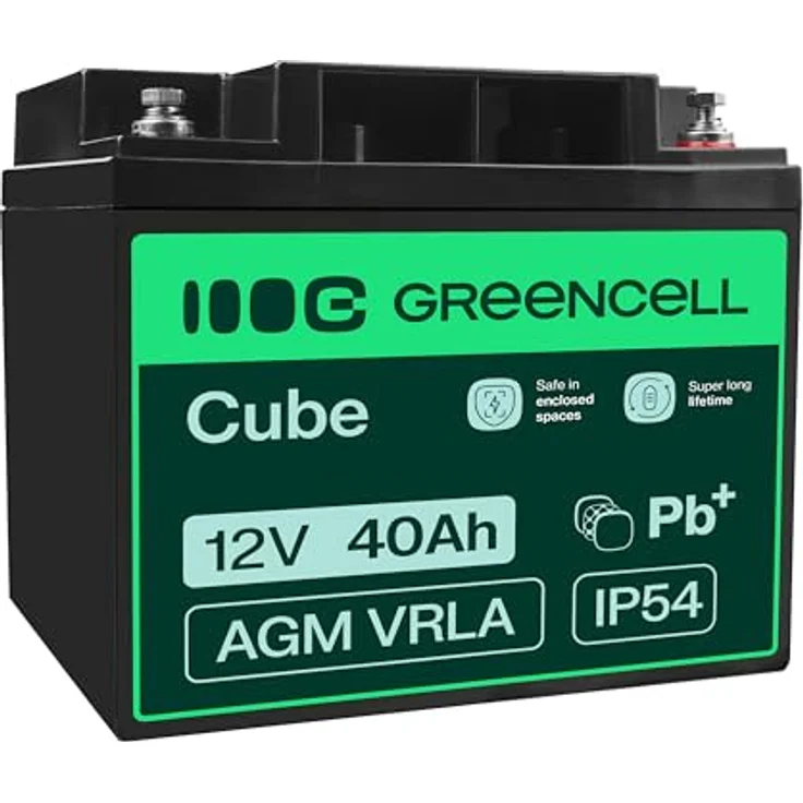 Green Cell USV-Akku, 1 x 40 Ah Sealed Lead Acid (SLA), Schwarz – Bild 1
