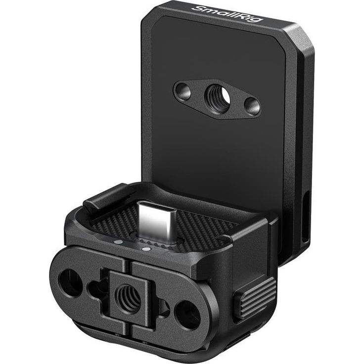 SmallRig 6359, Attachable Quick Release Backplate Mount Support mit USB-C Port für DJI Osmo Pocket 4, magnetische Halterung mit 180°-Neigungsverstellung und Cold-Shoe-Mount