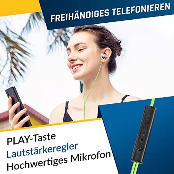 KLIM Fusion In-Ear-Kopfhörer mit Memory Foam grün – Bild 4