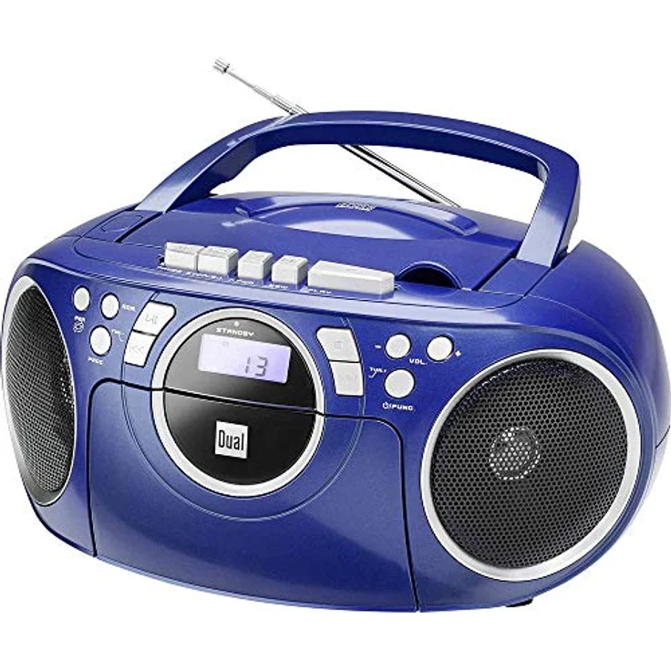 Dual P 70 Tragbares Radio mit UKW (FM), MW, CD-Player blau – Bild 2