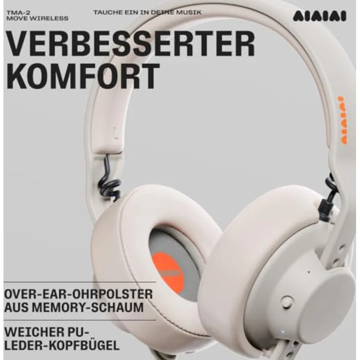 AIAIAI TMA-2 Move Wireless Kopfhörer – Bluetooth 5.3, Bio-Membran-Treiber, 40+ Stunden Akkulaufzeit, Modulares Design, Over-Ear mit X03-Sender-Kompatibilität für extrem geringe Latenz – Bild 4