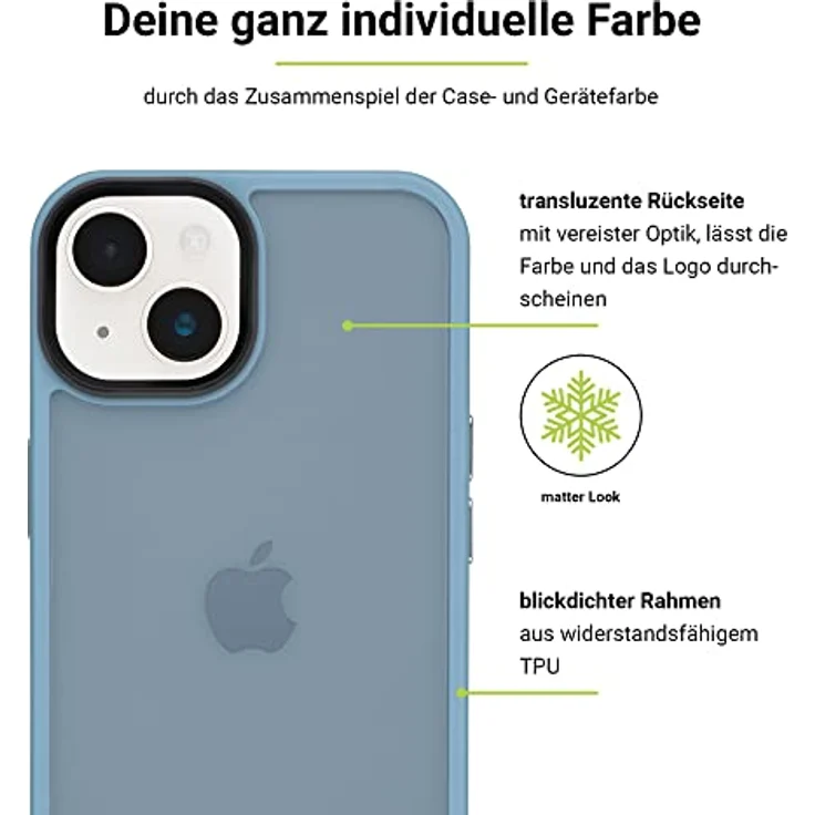 ARTWIZZ IcedClip für iPhone 12 - 12 Pro - 13 Schutzhülle Hülle Schutz Case Clip iPhone 12 - Pro (6.1“), Nordic-Blue – Bild 2