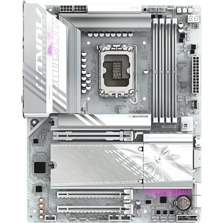 Gigabyte B860 AORUS Elite WIFI7 Ice Mainboard - 14+1+2+1 Phasen VRM, bis zu 9200MHz DDR5, PCIe 5.0, 2x M.2, 2,5 GbE LAN, WiFi 7, USB 4 – Bild 2