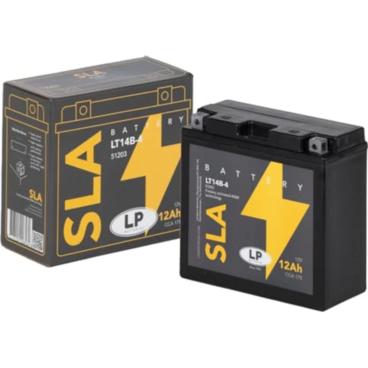 Landport YT14B-4 AGM Motorradbatterie 12Ah 12V, hohe Kaltstartleistung für Motorräder mit viel Ausstattung – Bild 4