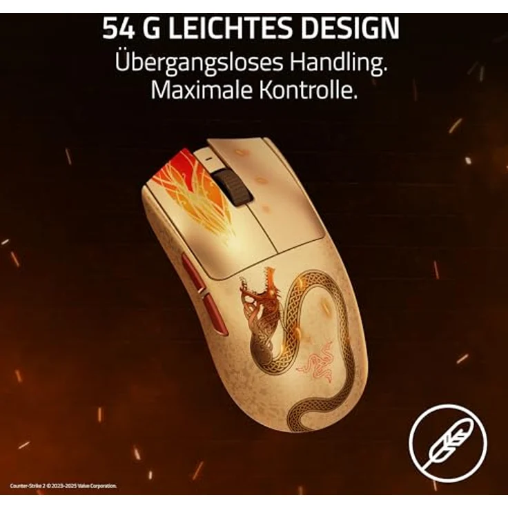 Razer Viper V3 Pro, Kabellose Gaming-Maus im Dragon Lore Design für Counter-Strike 2, mehrfarbig – Bild 3
