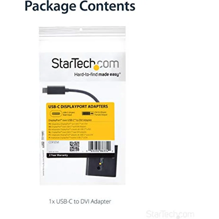 StarTech.com USB-C auf DVI Adapter - USB Type-C DVI Konverter für MacBook, ChromeBook Pixel oder andere USB-C Geräte mit DP über USB C – Bild 6