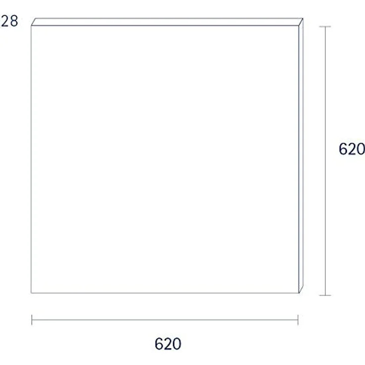 SIGOR LED Panel FLED für Industrie und Handwerk, 230V, 62 x 62 x 2.8cm, UGR<22, 40W 3000K 3200lm 120°, Weiß - Preisvergleich – Bild 2