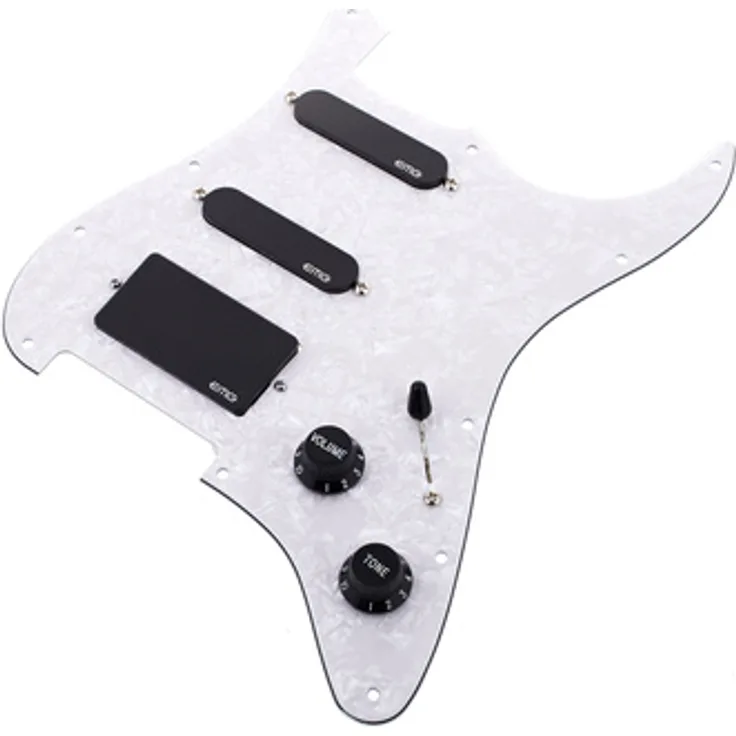 EMG KH20 Kirk Hammet, Komplettes Tonabnehmer-Set mit S/S/81 Pickups und weißem Perloid Schlagbrett