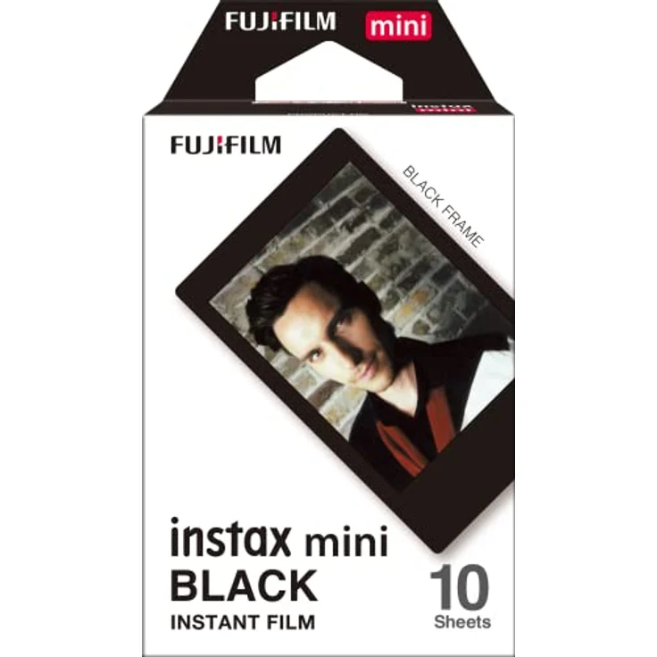 Fujifilm Instax Mini Instant Film, Schwarz, Einzelpackung – Bild 2