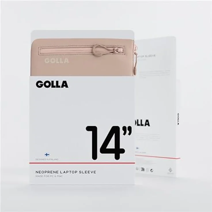 Golla Laptop Tasche aus Neopren, Wasserdicht, für MacBook und Asus, elegant, 14 Zoll, Cream – Bild 2
