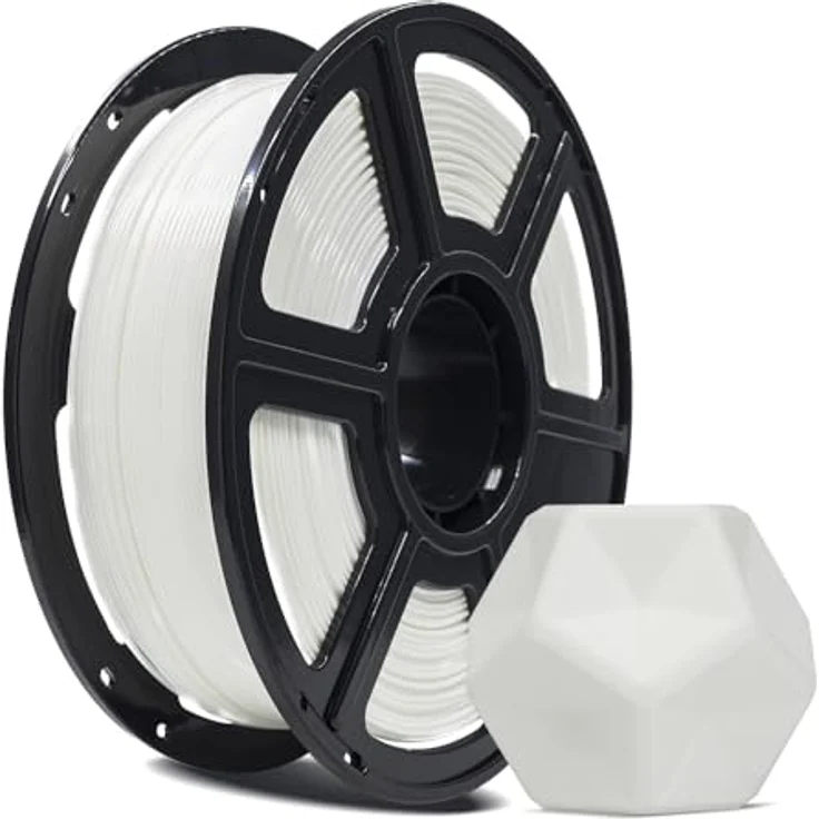 FLASHFORGE 3D-Drucker-Filament, PLA PRO Filament 1,75 mm, 1 kg Spule, Maßgenauigkeit +/- 0,02 mm, bessere Zähigkeit, blasenfrei, knäuelfrei (Weiß) – Bild 1