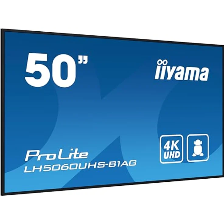 iiyama Prolite LH5060UHS-B1AG 125.7cm 49.5" Digital Signage Display, 4K UHD, Android 11 OS, 24/7 Zuverlässigkeit, schwarz – Bild 1