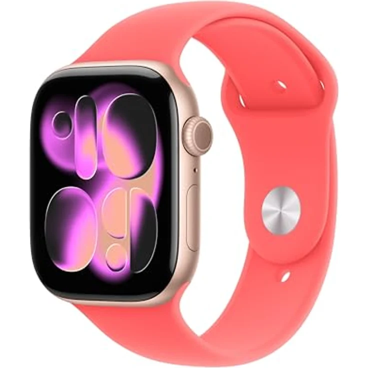 Apple Sportarmband für Apple Watch, 46 mm, Guavepink, M/L, Hochleistungs-Fluorelastomer, robust und weich – Bild 2