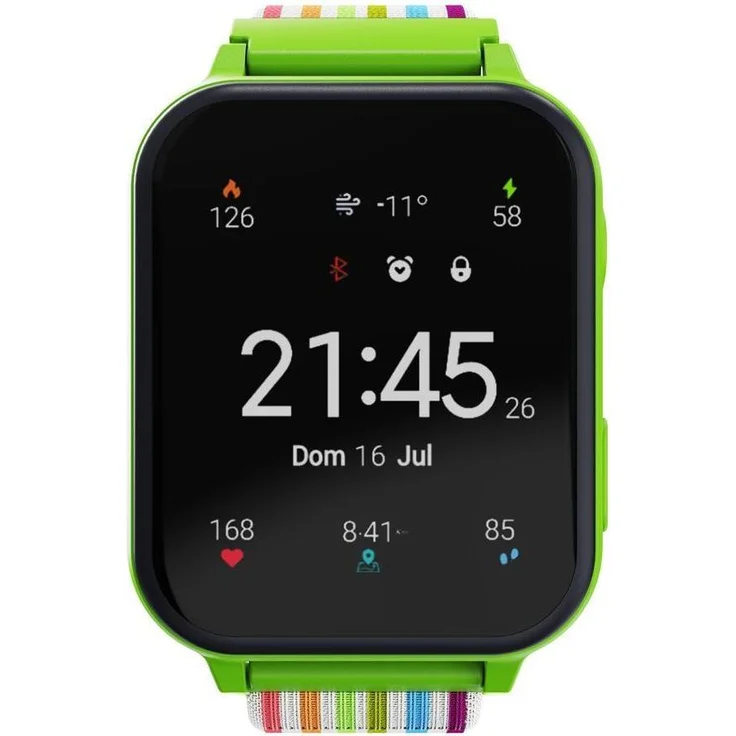 Canyon Alfie KW-37, Smartwatch für Kinder mit Notruf-SOS, MP3-Funktion, 1,69 Zoll Display, grün