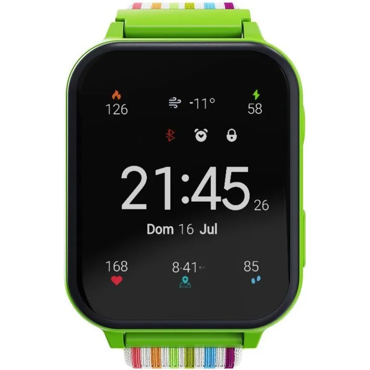 Canyon Alfie KW-37, Smartwatch für Kinder mit Notruf-SOS, MP3-Funktion, 1,69 Zoll Display, grün